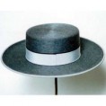sombrero gris oscuro con cinta